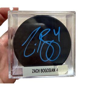 Zach Bogosian Autographed Hockey Puck  In Clear Display Box